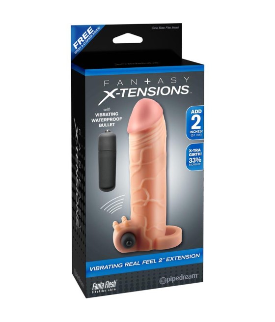 Fantasy X tensions Vibrador Real Feel de 51 cm con Extension Color Natural