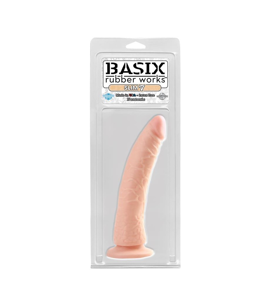 Dildo Slim 1778 cm con Ventosa Color Natural