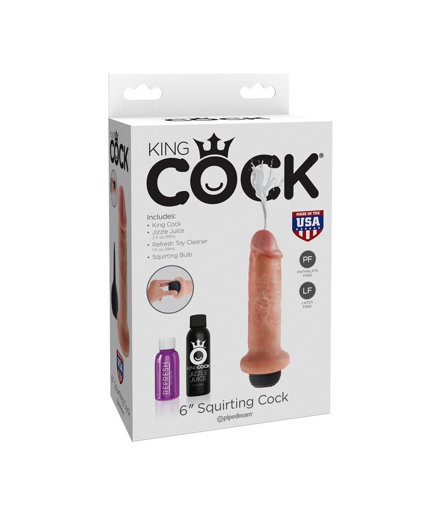 King Cock Dildo Eyaculador 6 Color Natural