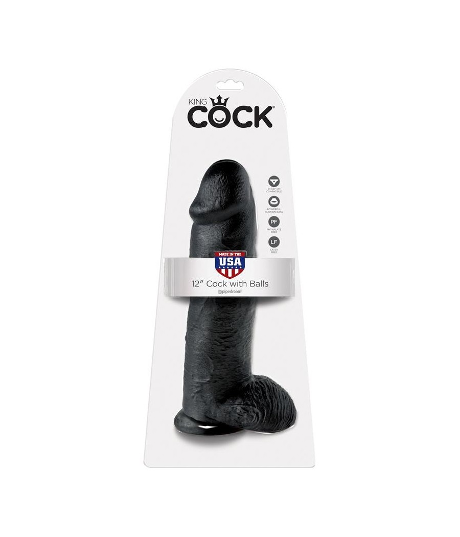 Pene con Testiculos de 12 Color Negro