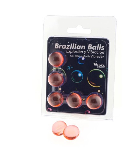 Set 5 Brazilian Balls Gel Excitante Efecto Vibracion