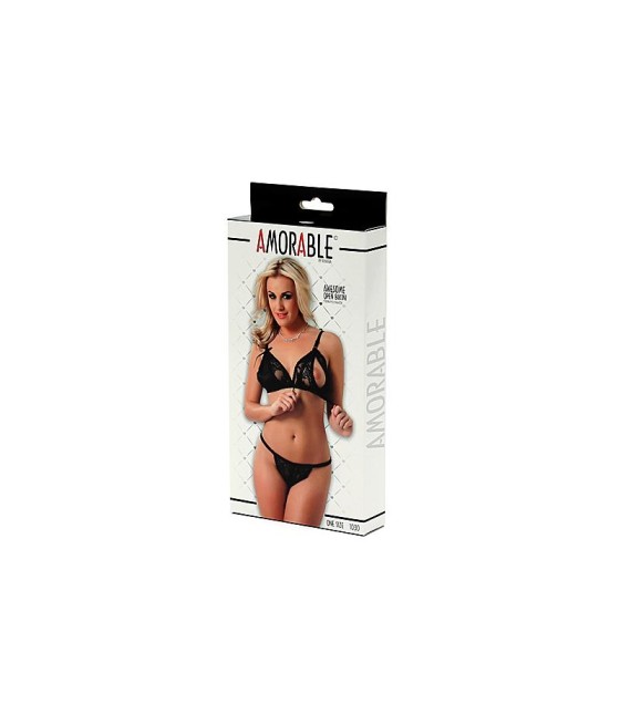 Rimba Amorable Bikini Abierto Color Negro Talla unica