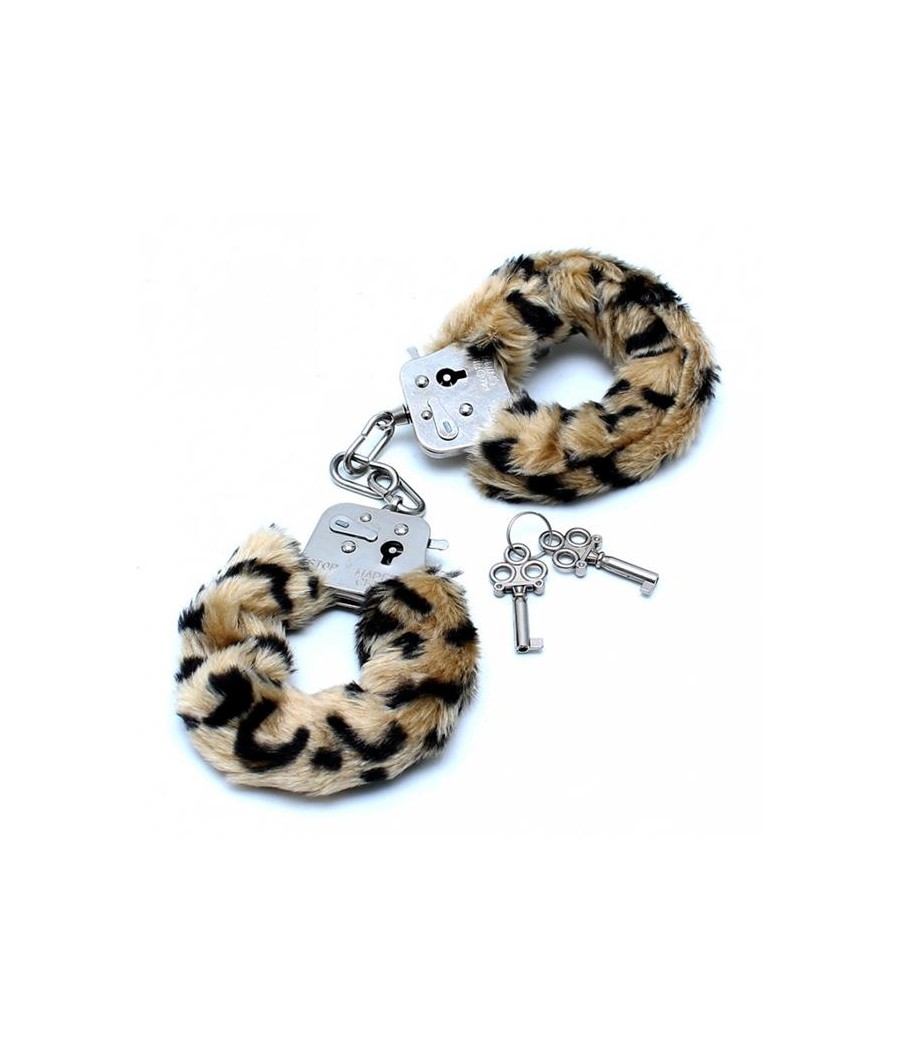 Esposas Metalicas con Pelo Leopardo