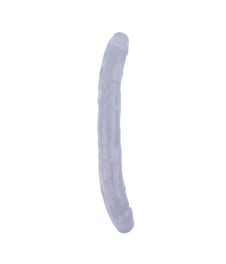 Dildo Doble Hi-Rubber 12.8 Transparente