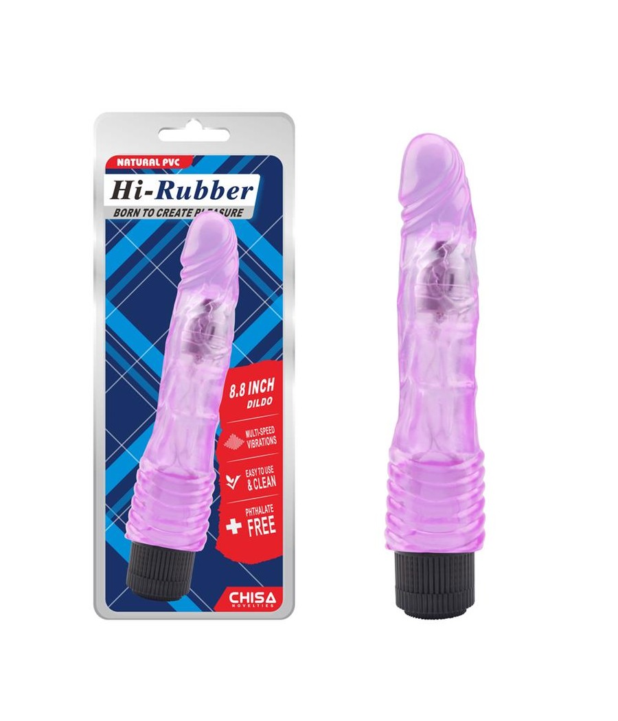 Vibrador Hi Rubber 223 x 43 cm Purpura