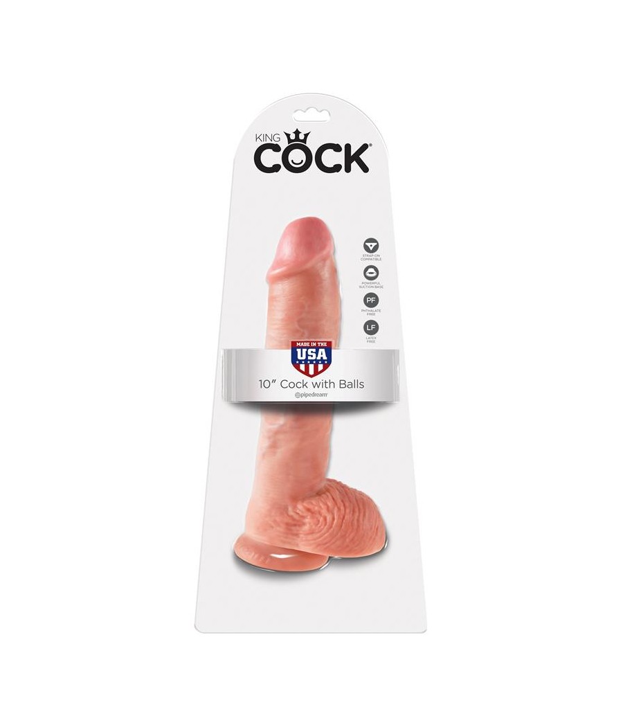 King Cock Pene con Testiculos de 10 Color Natural