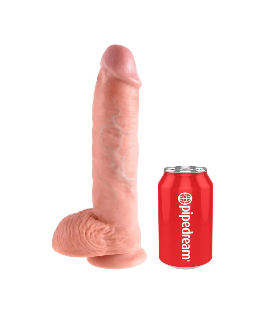 King Cock Pene con Testiculos de 10 Color Natural