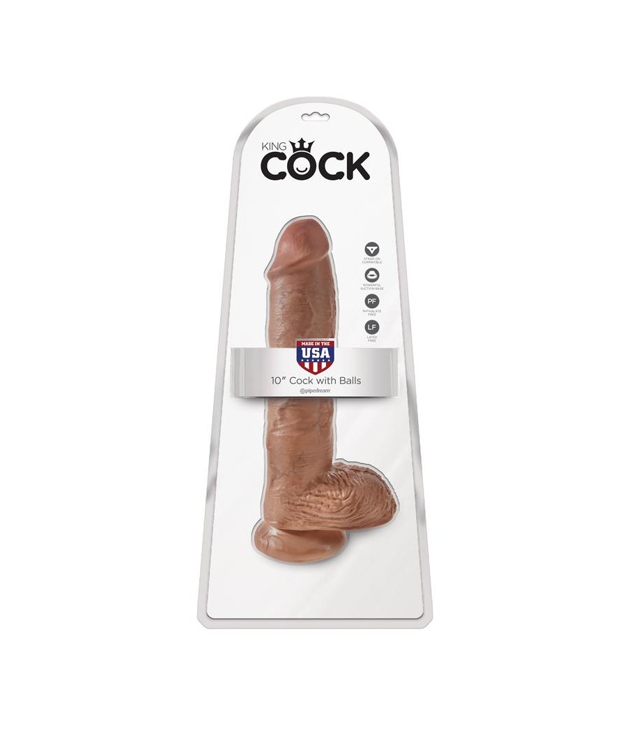 King Cock Pene con Testiculos de 10 Bronceado