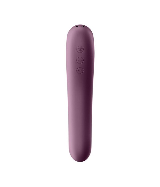 Dual Kiss Succionador y Vibrador 2 en 1 Rojo Vino