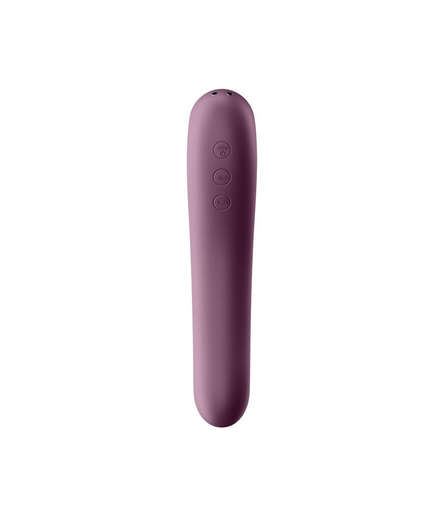 Dual Kiss Succionador y Vibrador 2 en 1 Rojo Vino