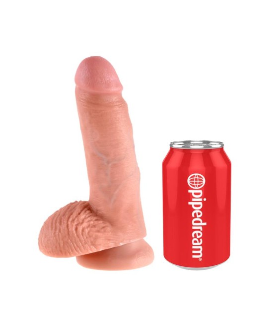 King Cock Pene con Testiculos de 7 Color Natural