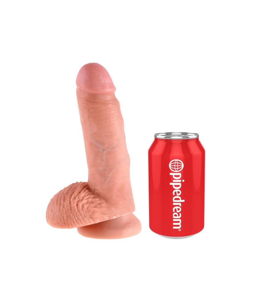 King Cock Pene con Testiculos de 7 Color Natural