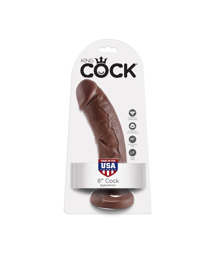 King Cock Pene de 8 Color Marron