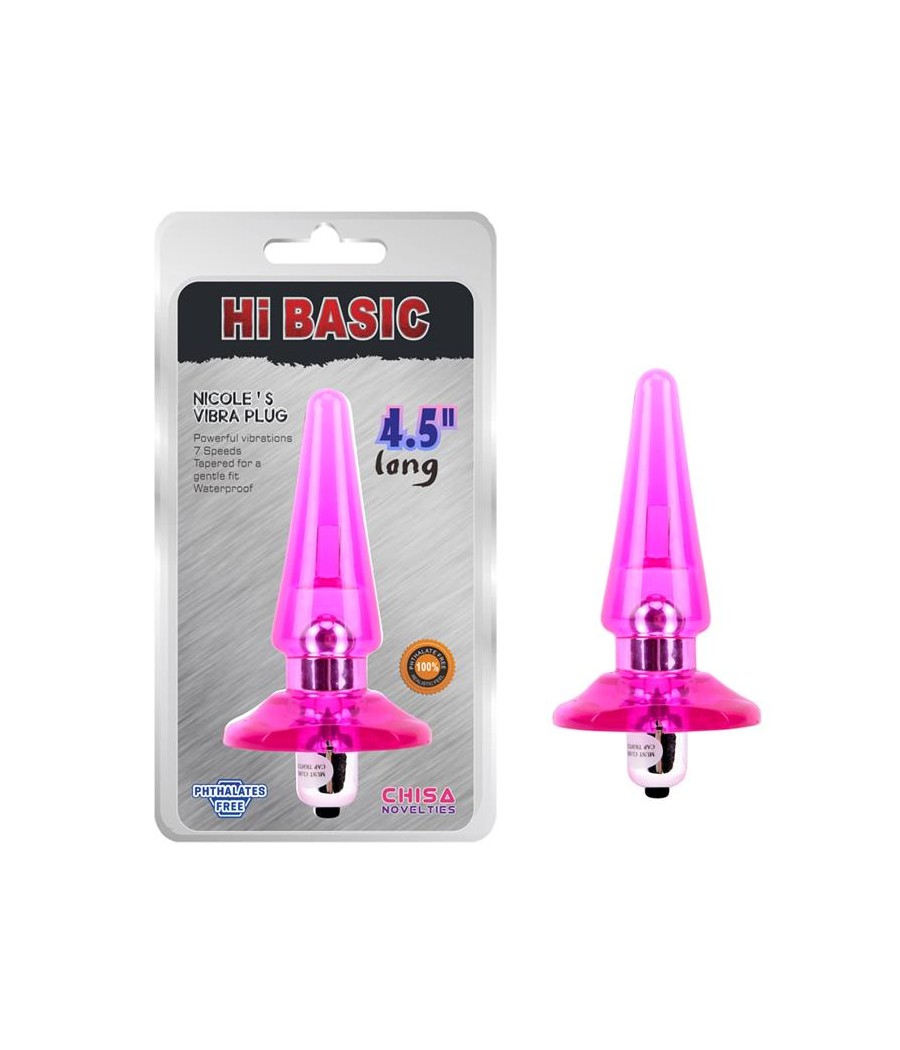 Plug Anal con Vibracion Nicoles 25 x 32 cm Rosa