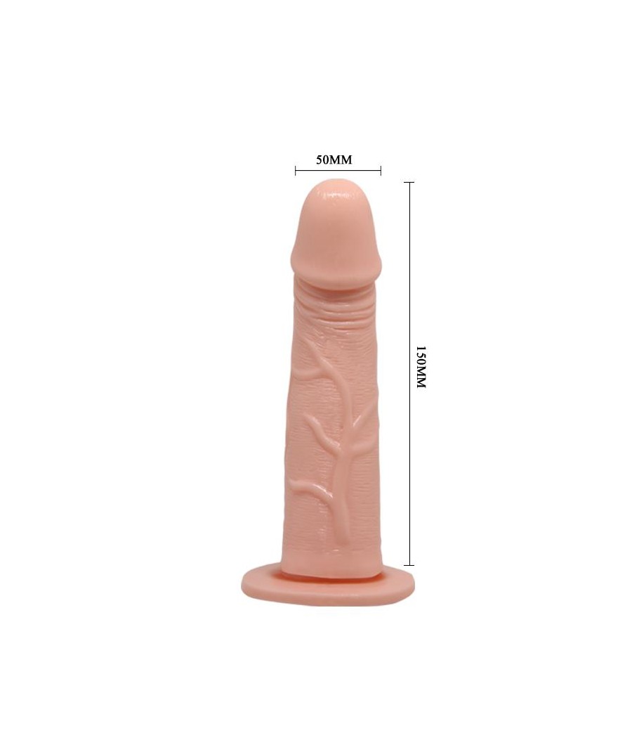 Baile Arnes con Dildo Vibrador Natural 15 cm