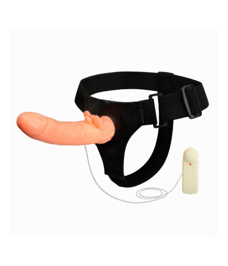 Baile Arnés con Dildo y Control Remoto 18 cm