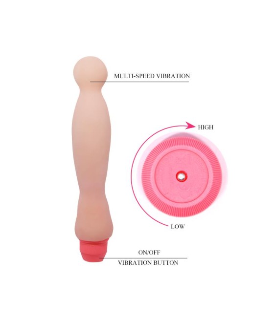 Dildo VIbrador Color Natural 22 cm