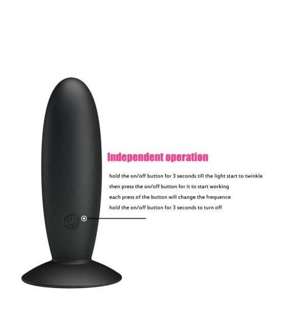 Pretty Love Plug Anal Vibrador Color Negro