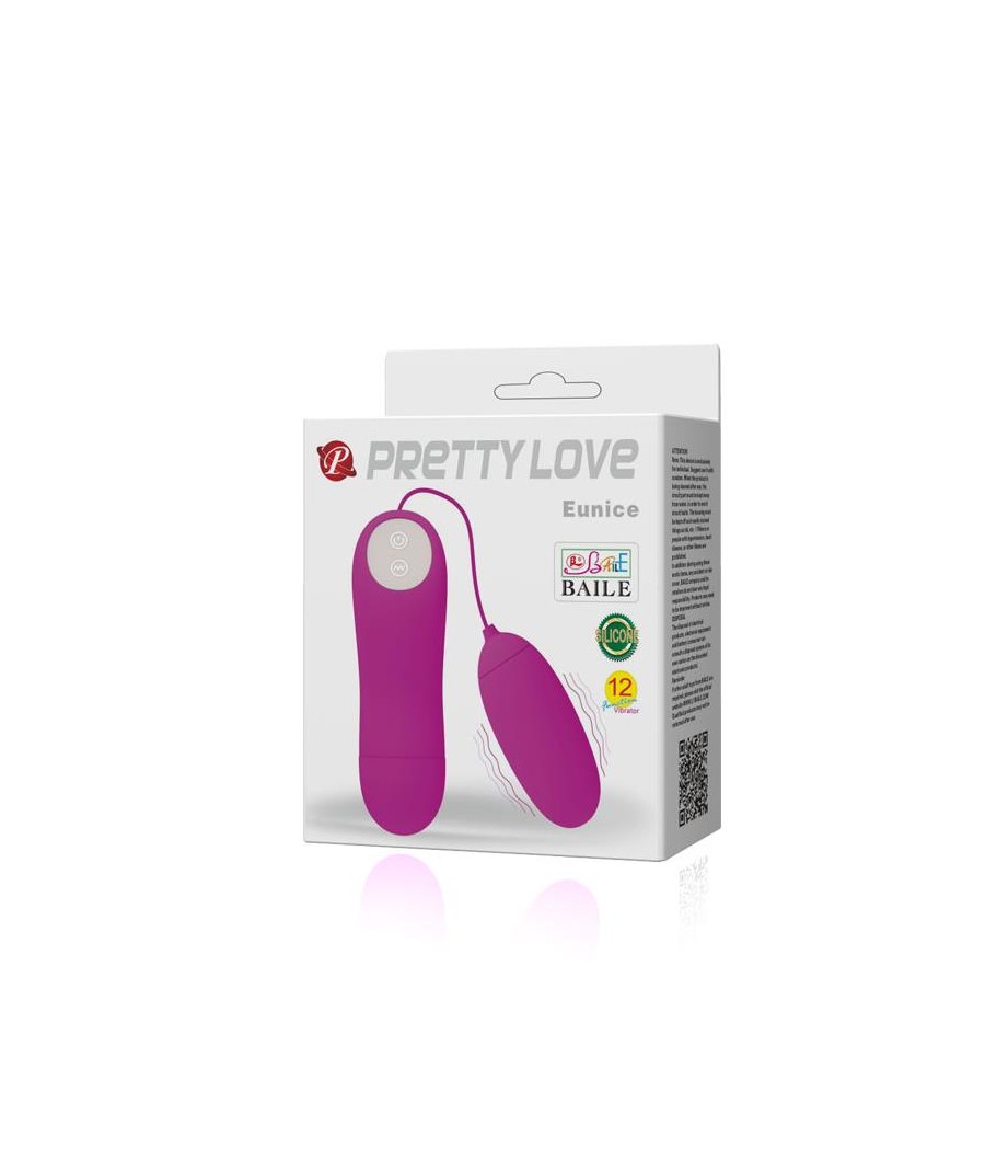 Pretty Love Huevo Vibrador Eunice Color Purpu CL70