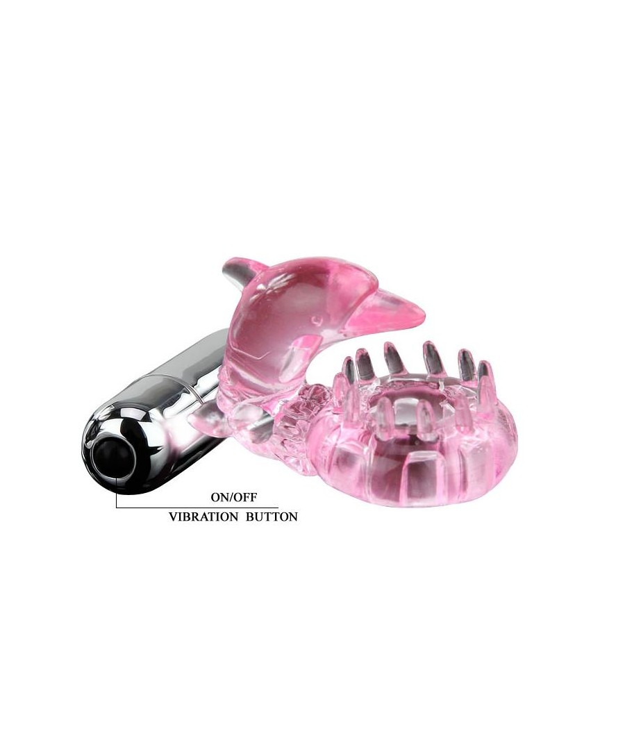 Anillo Vibrador Love Dolphig Ring Rosa