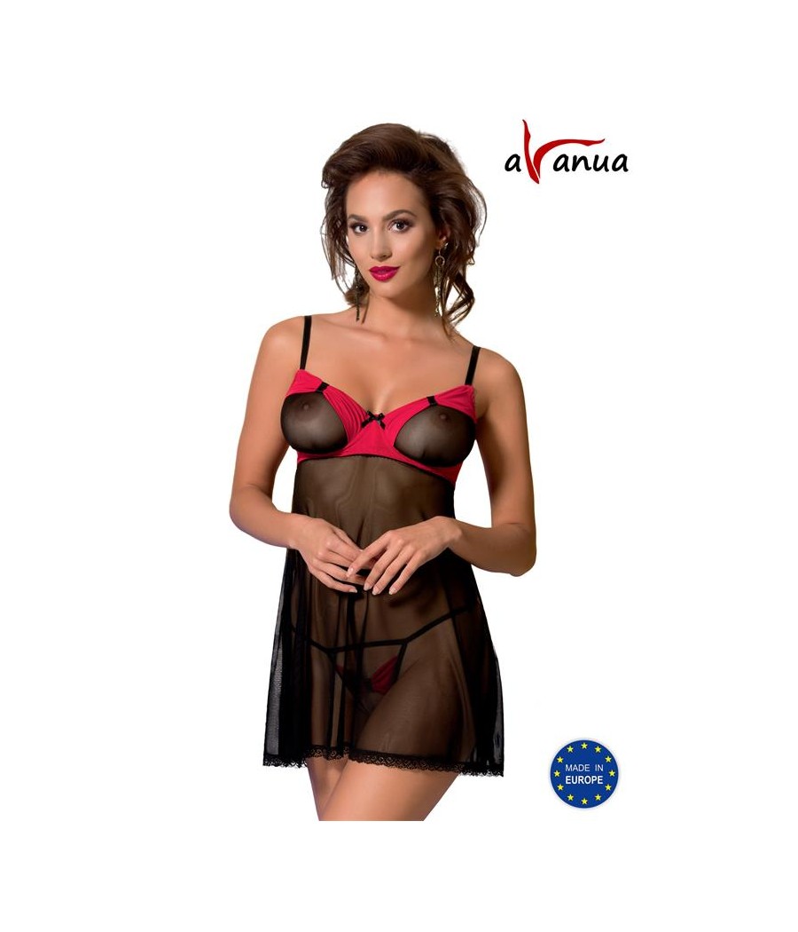 VALENTIN Chemise Negro Rojo