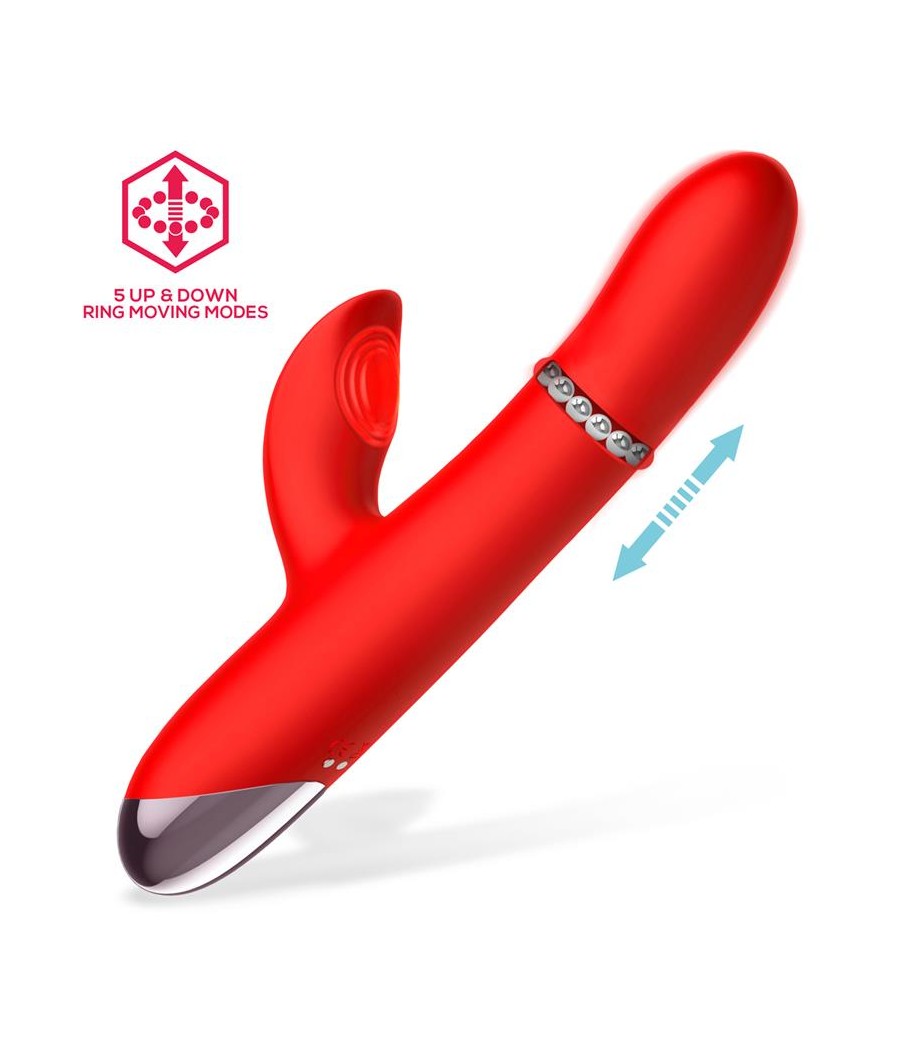 Divya Vibrador con Aro de Bolas Internas Up and Down y Pulsacion 3 Motores Independientes USB