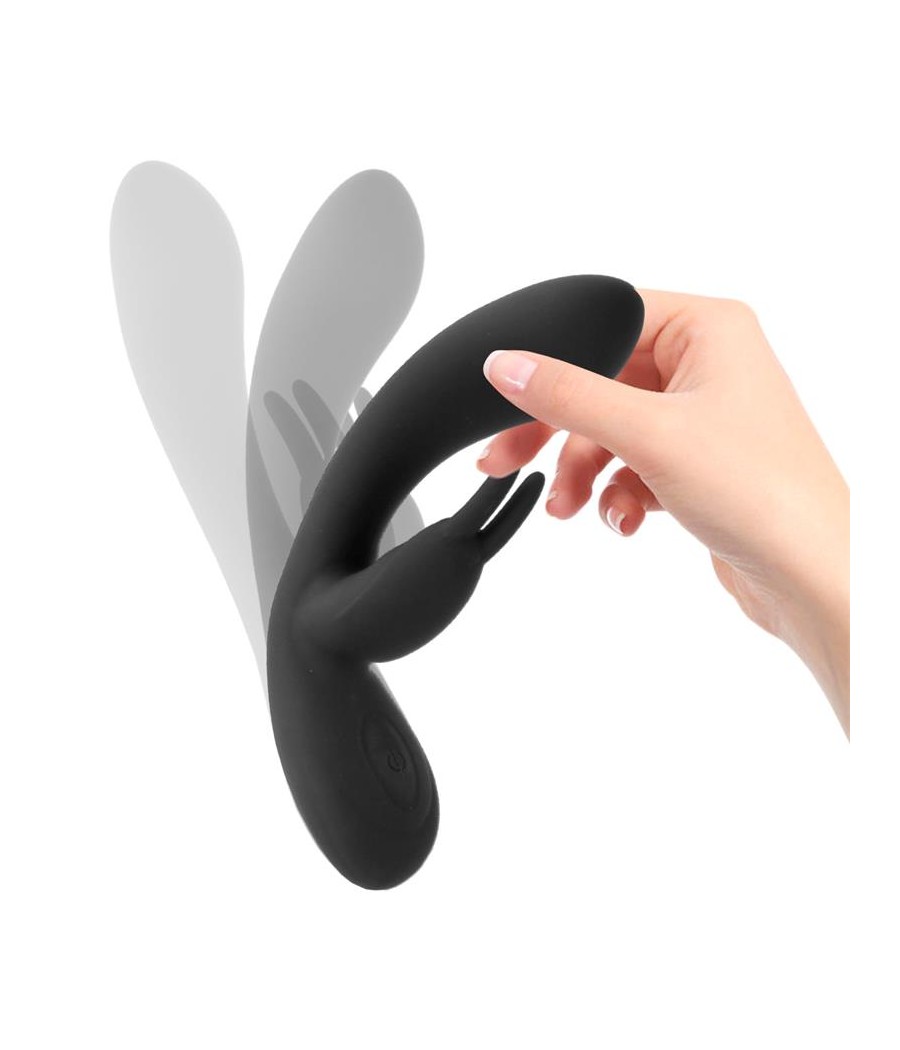 Noir Vibrador Silicona Liquida Inyectada 2 Motores USB