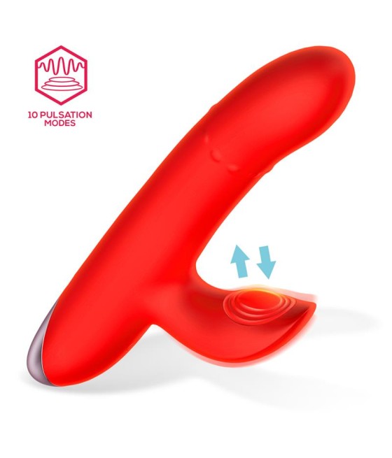 Divya Vibrador con Aro de Bolas Internas Up and Down y Pulsacion 3 Motores Independientes USB