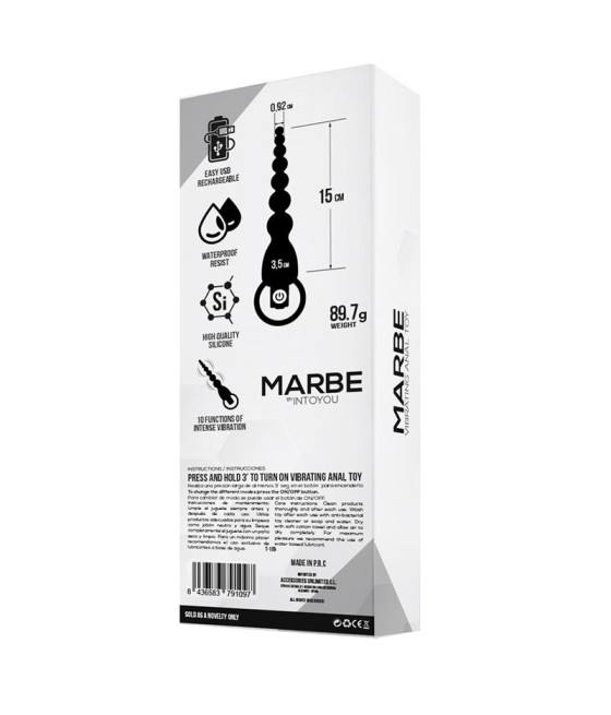 Marbe Cadena Anal con Vibracion USB Silicona