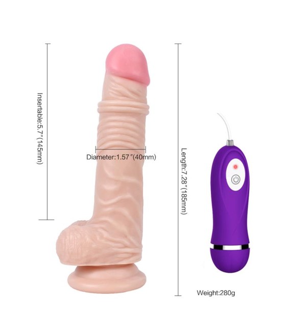 Thunder Dildo con 20 Modos de Vibracion con Control Remoto