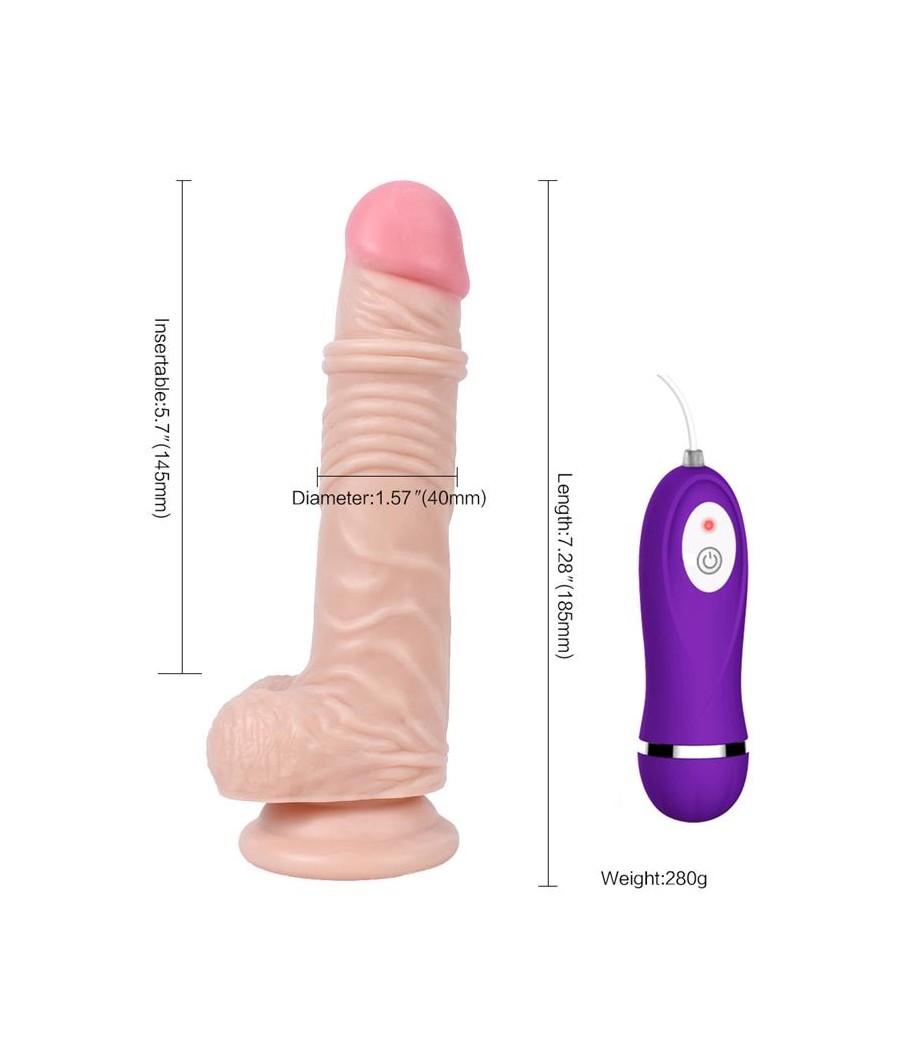 Thunder Dildo con 20 Modos de Vibracion con Control Remoto