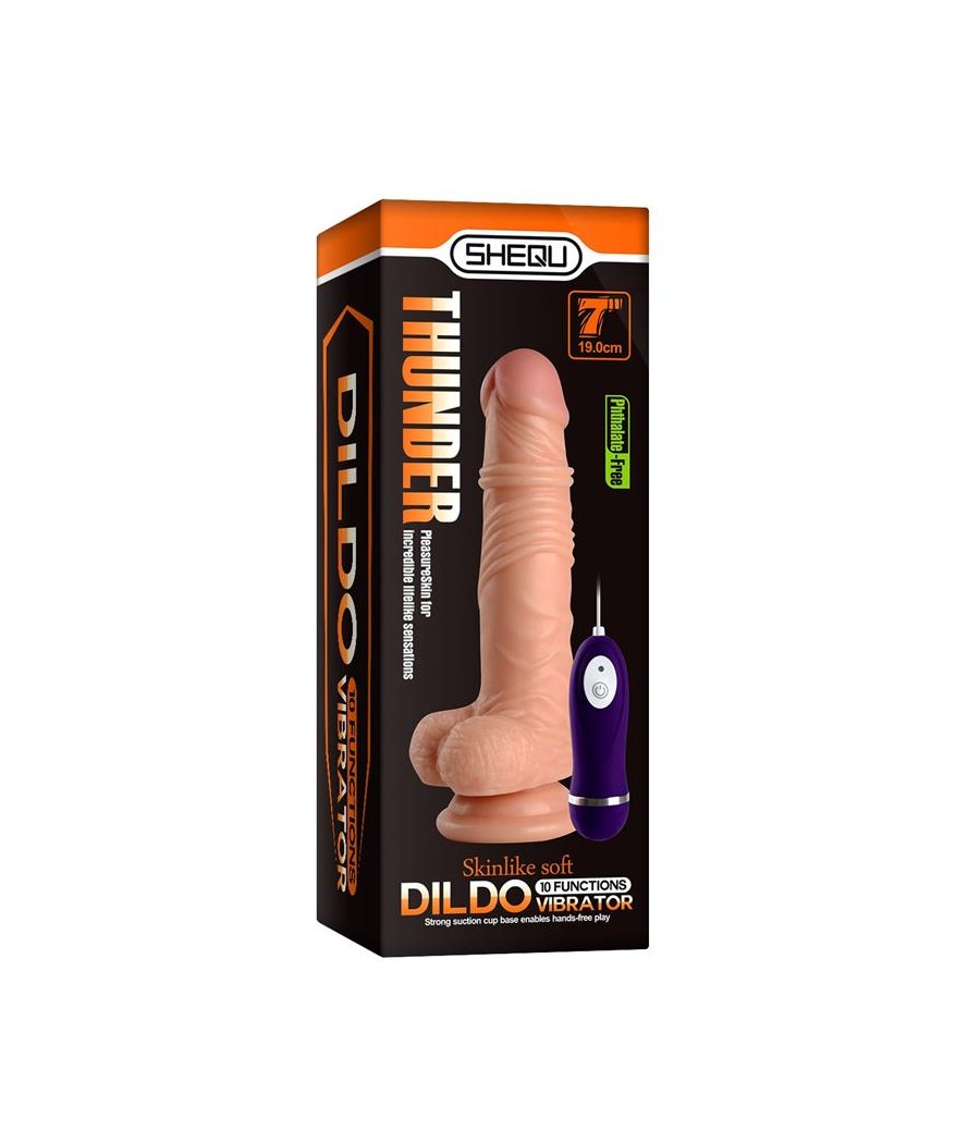 Thunder Dildo con 20 Modos de Vibracion con Control Remoto