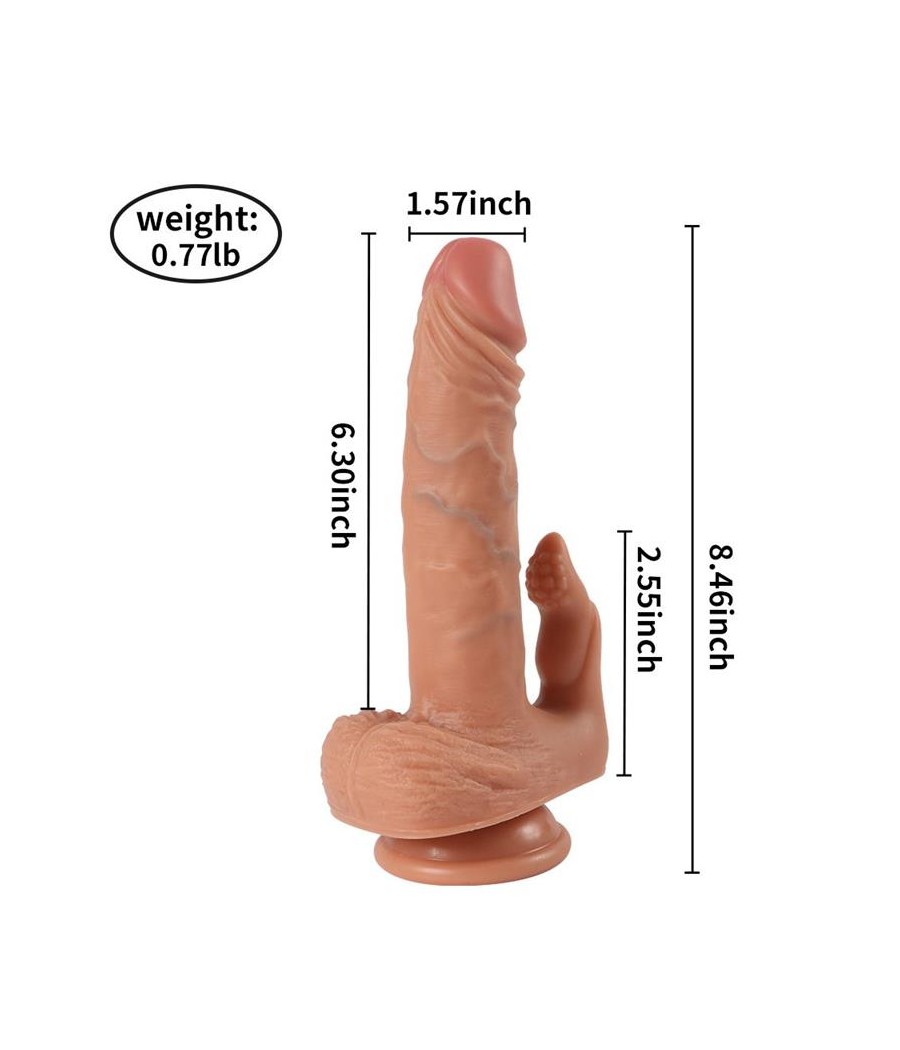 Julian Dildo con 20 Modos de Vibracion y Estimlador de Clitoris