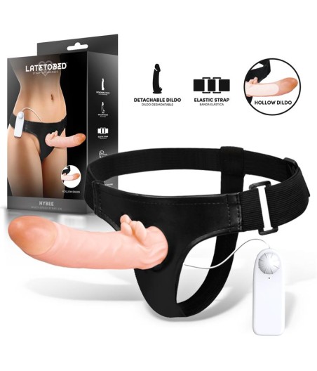 Hybee Dildo con Dildo Realista Hueco y Vibración con Control Remoto