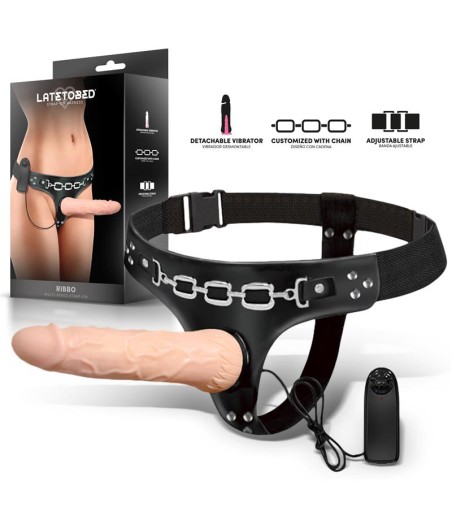 Ribbo Arnés con Dildo Realista con Vibración y Control Remoto