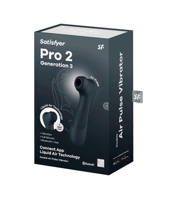 Pro 2 Gen 3 Liquid Air Technology Succion y Vibracion App Connect Negro