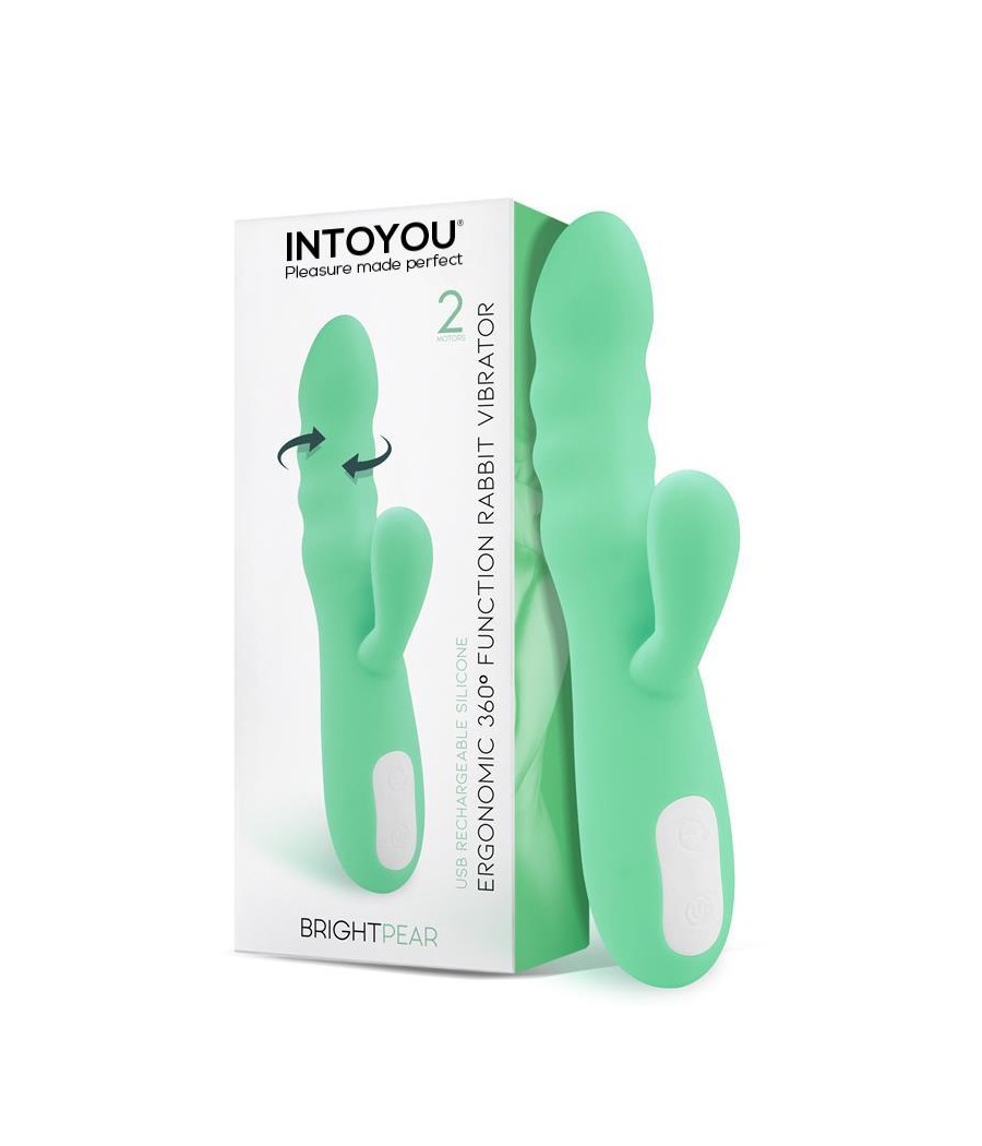 Brightpear Vibrador y Rotador con Conejito Doble Motor 360º