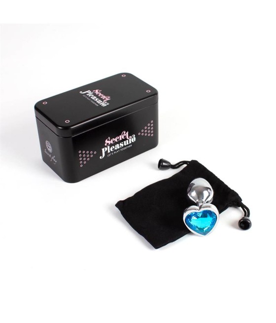 Plug Anal de Metal Corazon Azul Talla S