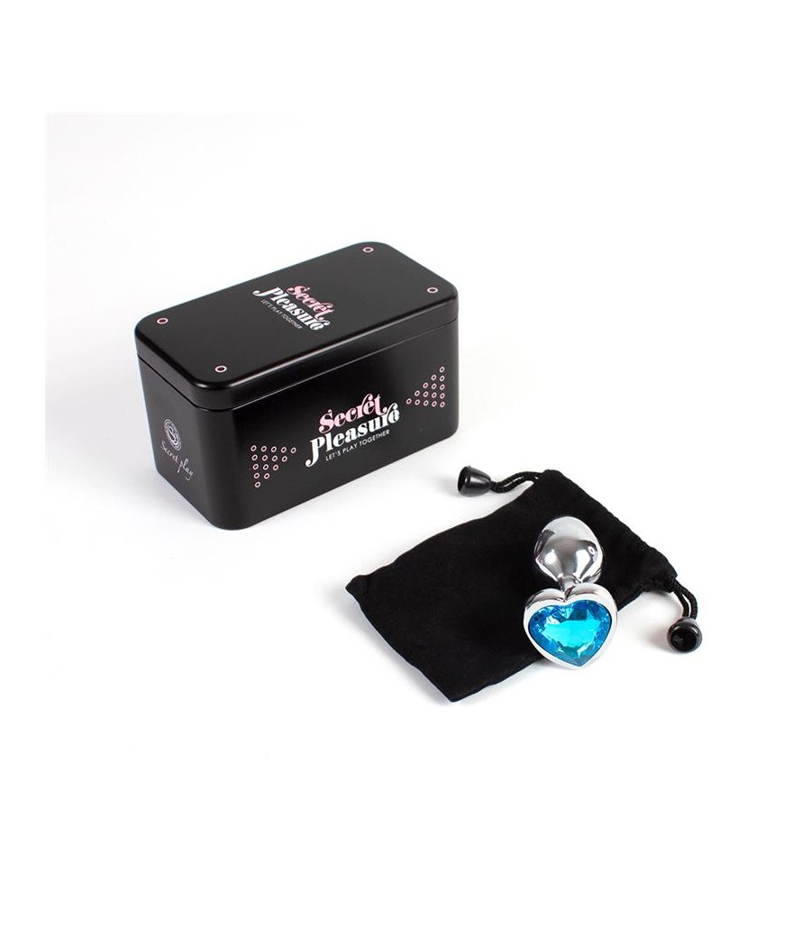 Plug Anal de Metal Corazon Azul Talla S