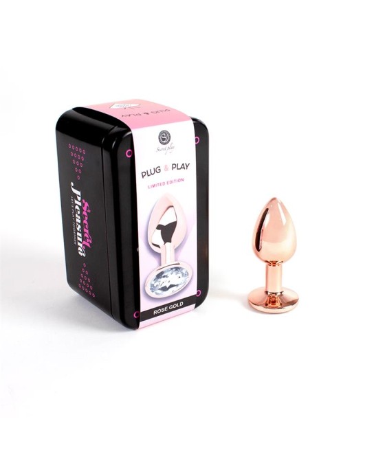 Plug Anal de Metal Rose Gold Talla S