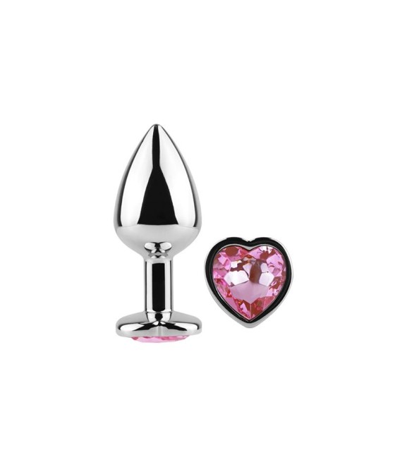 Plug Anal de Metal Corazon Fuchsia Talla S