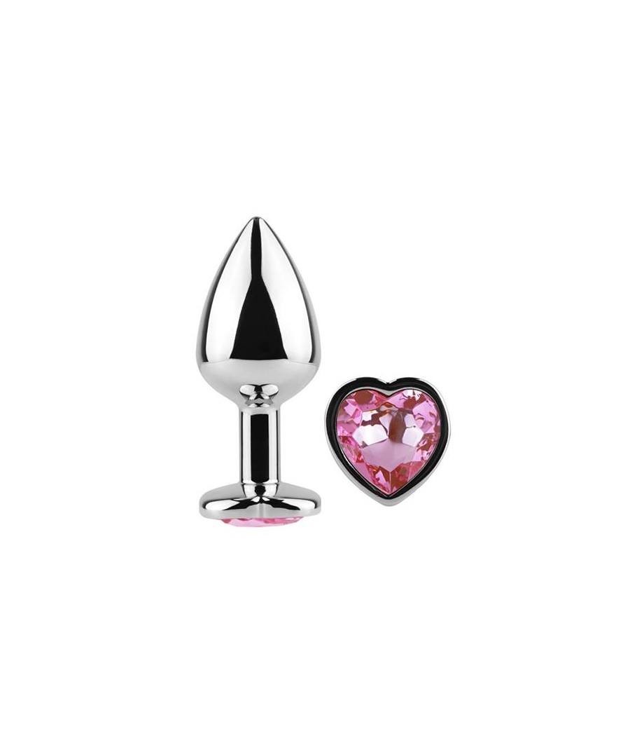 Plug Anal de Metal Corazon Fuchsia Talla S