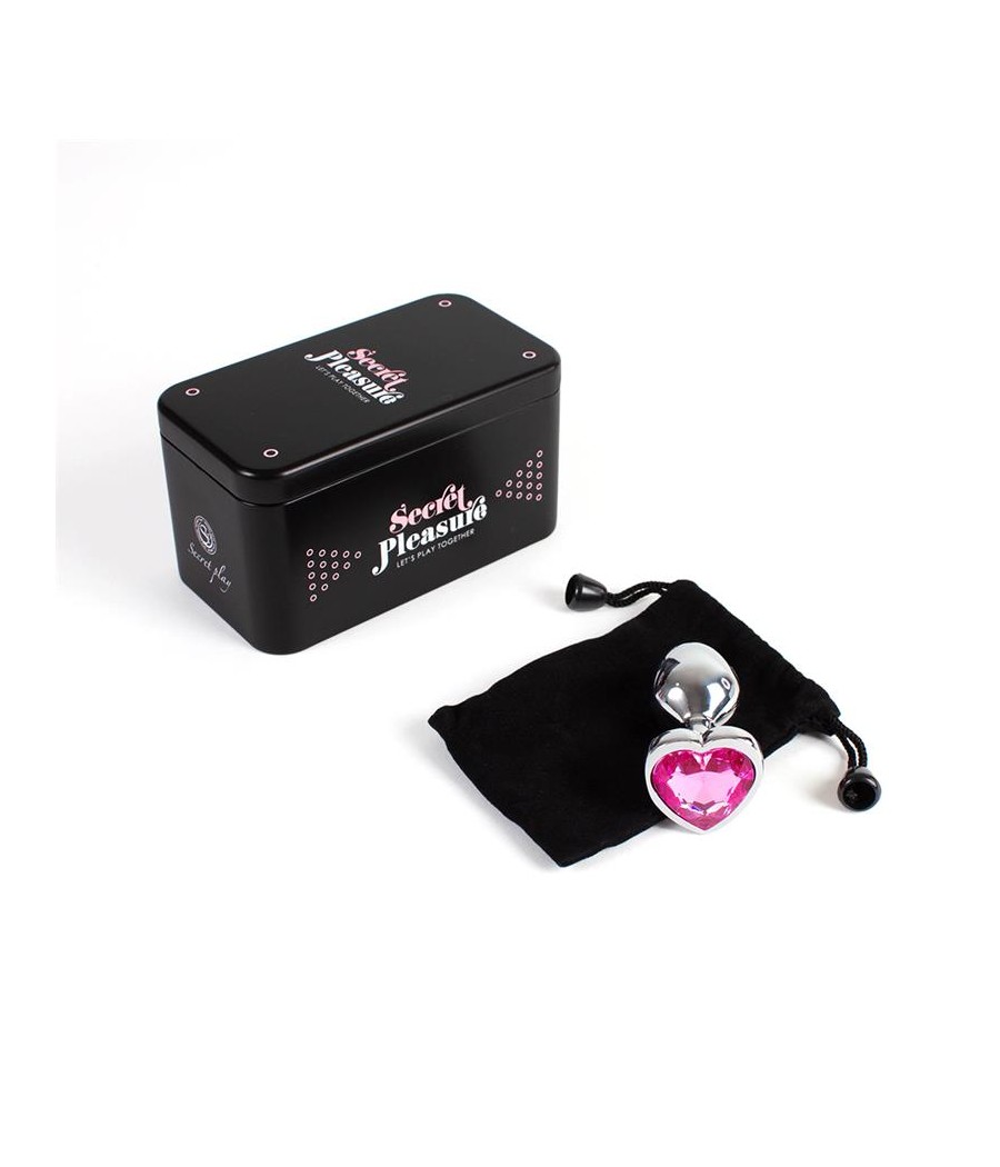 Plug Anal de Metal Corazon Fuchsia Talla S