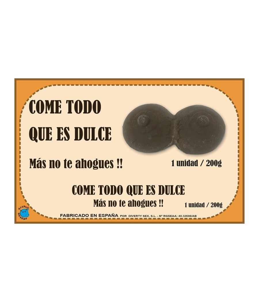 Chocolatina Chocolate Puro Forma de Pecho 200 gr