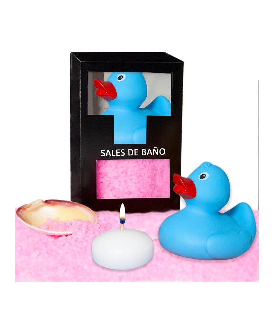 Set Sales Bano Aroma Rosas Pato Vela y Concha 150 gr