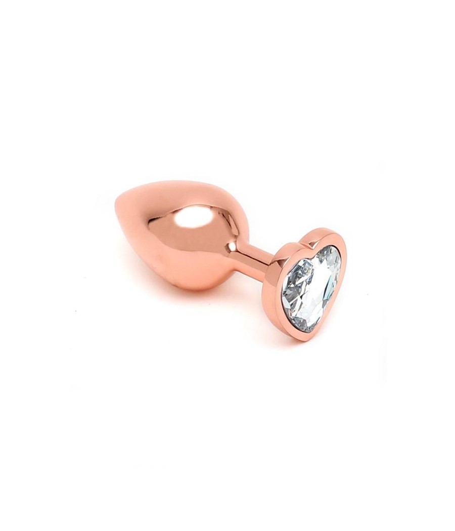 Plug Anal con Joya en Forma de Corazon Pisa Rose Gold