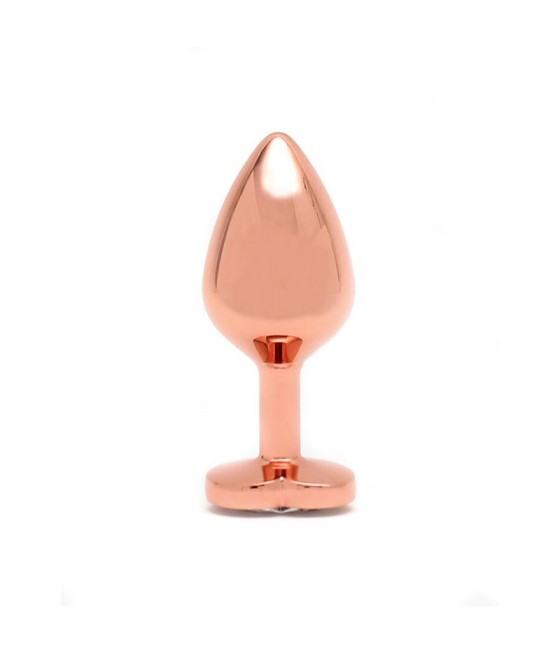 Plug Anal con Joya en Forma de Corazon Pisa Rose Gold