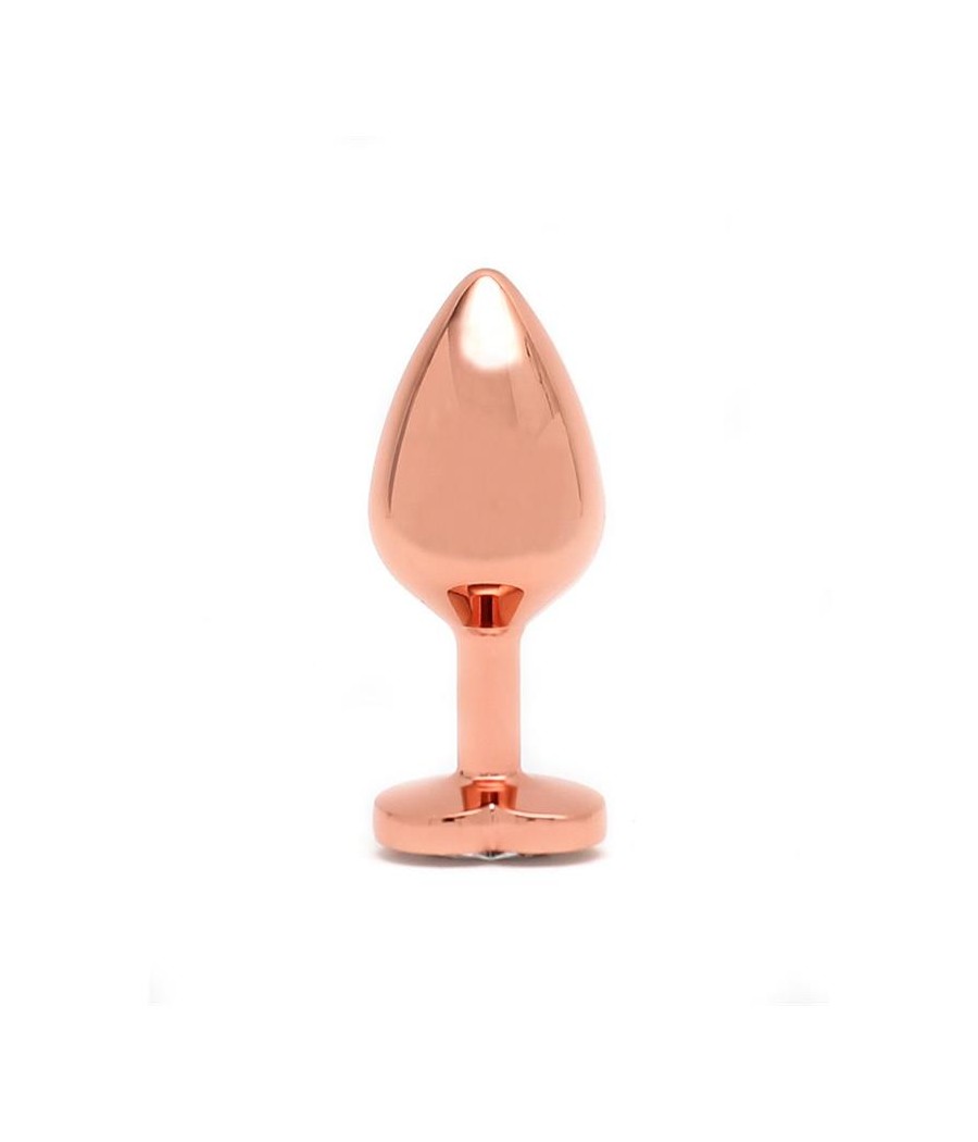 Plug Anal con Joya en Forma de Corazon Pisa Rose Gold