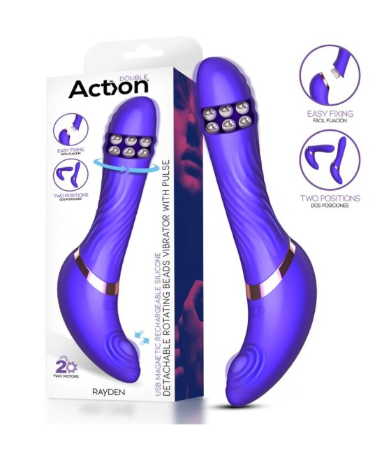 Rayden Vibrador con Pulsacion y Bolas Internas Desmontable Dos Posiciones