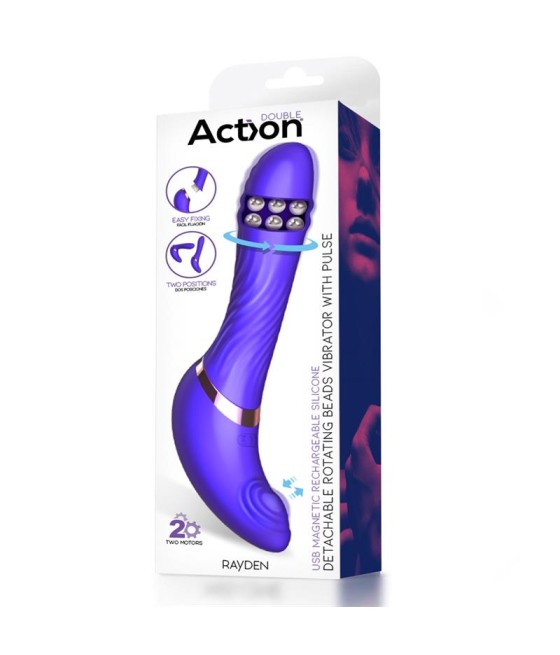 Rayden Vibrador con Pulsacion y Bolas Internas Desmontable Dos Posiciones